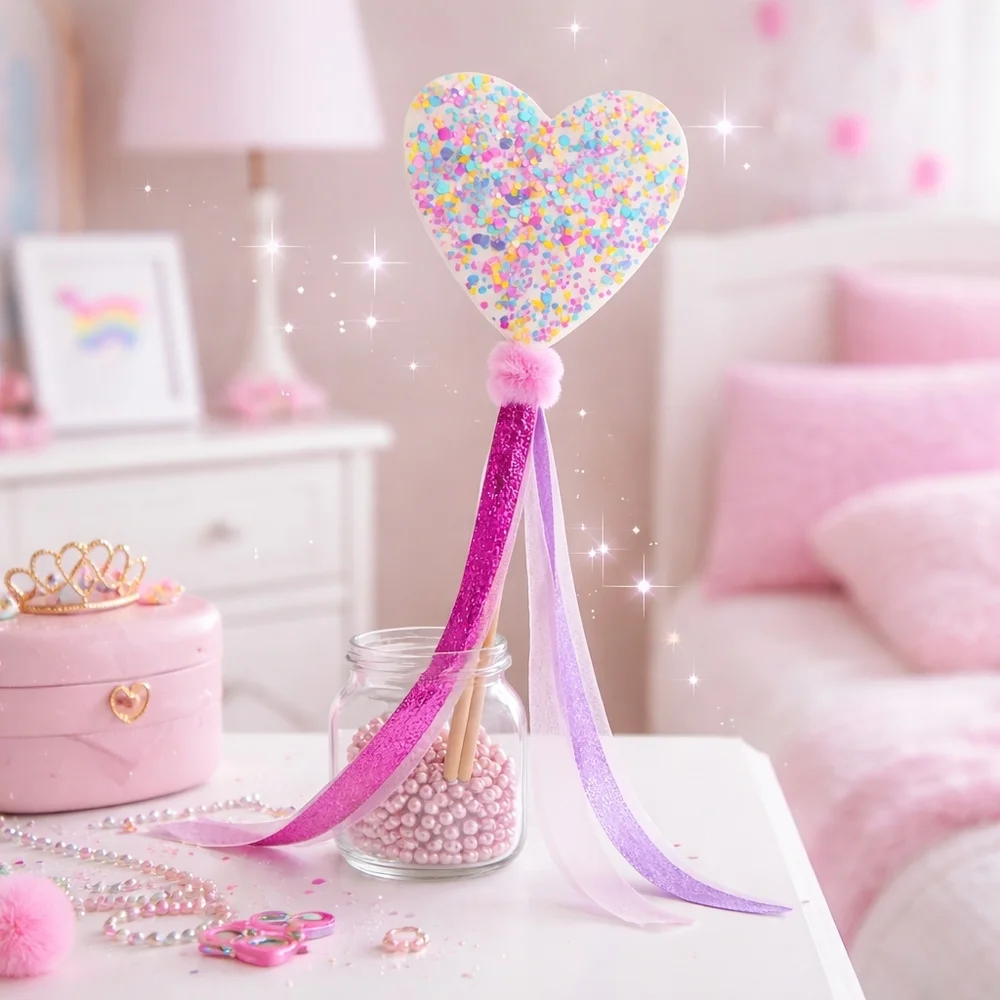 Handmade white glitter